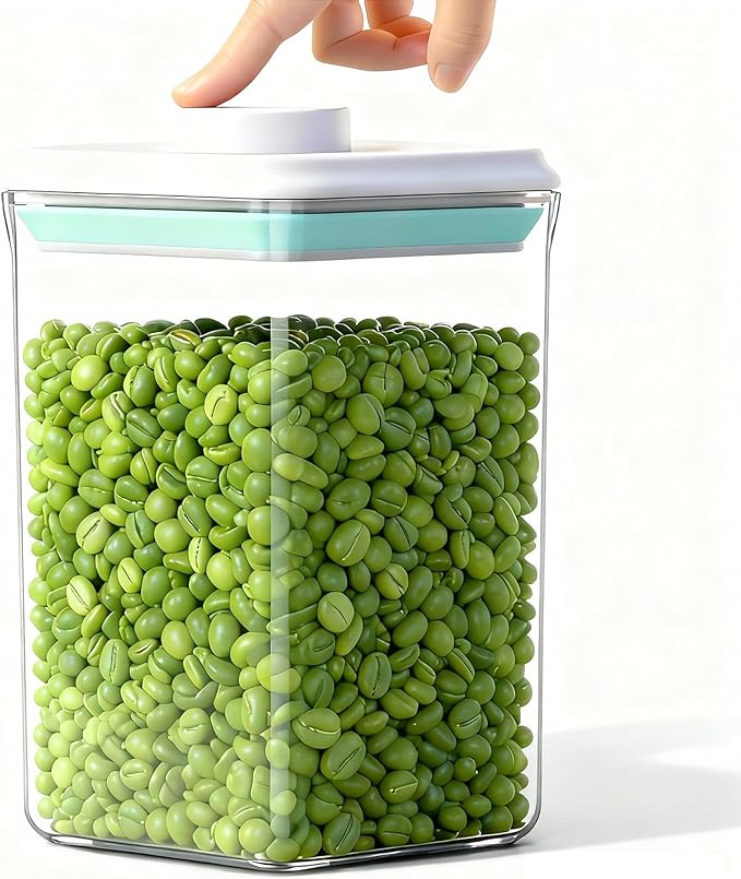Cozey Daily Airtight Food Storage Container Pop Containers With Lids, Bpa Free for Spaghetti Cereal Flour Rice Kitchen Organizer (square 1200ml / 1.2qt)