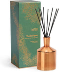 LAFCO New York Holiday Reed Diffuser, Woodland Spruce - 6 oz - Up to 3 Months Fragrance Life - Reusable Glass Vessel - Natural Wood Reeds - Made in The USA
