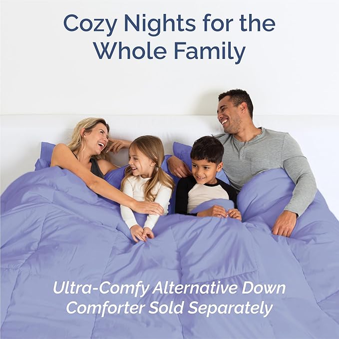 Split King 7 Piece Sheet Set - Comfy Breathable & Cooling - Soft Hotel Luxury Bedding Set with 8-16 Inch Deep Pockets - 1 Flat & 2 Fitted Sheet & 4 Pillowcases - Wrinkle Free & Easy Care - Lavender