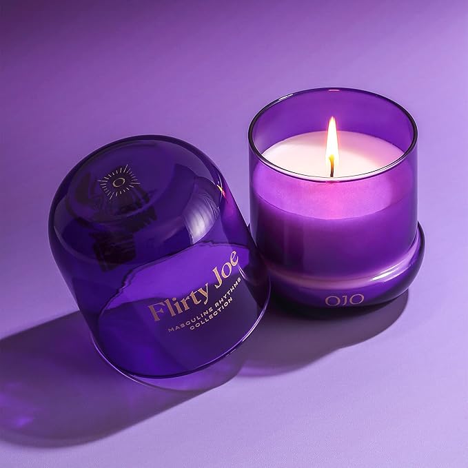 OJO Flirty Joe Scented Candle – 7.8 oz Jar Candle with Gardenia Can, Floral, Fruity Notes | Over 35-Hour Long-Lasting Burn | Premium Blend Wax, Home Fragrance and Gift for Special Days