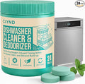 CLYND Dishwasher Cleaner and Deodorizer Tablets - 24 Pack Deep Clean Dishwasher Cleaning Tablets, Heavy Duty Streak-free Shine Dish Washer Cleaner, Natural Descaler and Odor Eliminator 12 Month Supply