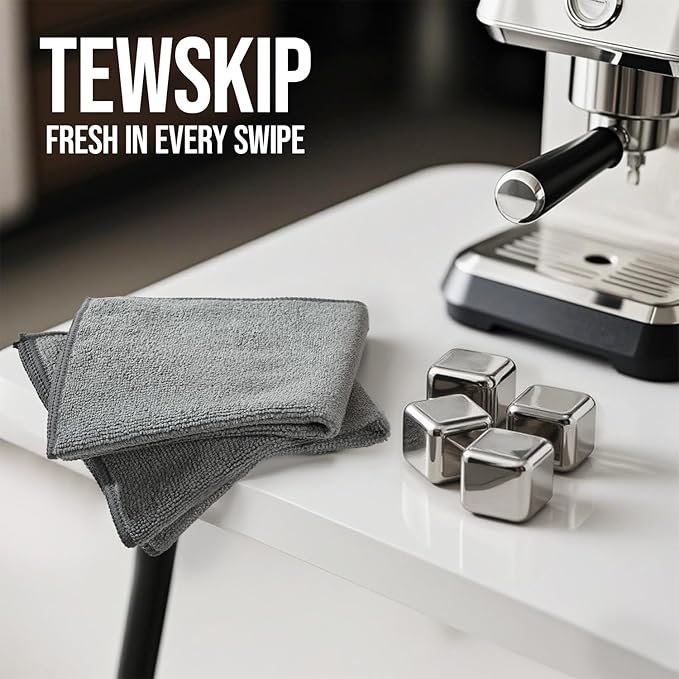 Tekswip Microfiber Cleaning Cloth 12"X12" 12 Pack Grey Lint Free Microfiber Towels for Cars-Extra Thick, Streak-Free, Fast Absorbent - Reusable Multi-Purpose Housekeeping Rags for Cars