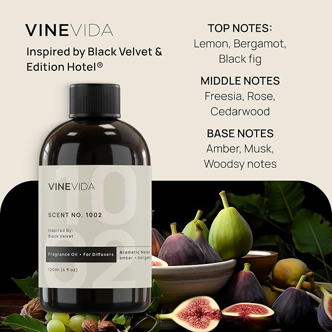 VINEVIDA (32oz) Hotel Fragrance Diffuser Oil - Hotel Scents Diffusers for Home - Cold Air Diffuser Oil - Home Luxury Scents - Scent No.1002 Inspired by Edition Hotel