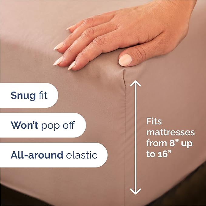 King 6 Piece Sheet Set - Comfy Breathable & Cooling - Ultra Soft Hotel Luxury Bedding Set with 8-16 Inch Deep Pockets - 1 Flat & 1 Fitted Sheet & 4 Pillowcases - Cozy, Wrinkle Free & Easy Care - Mauve