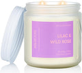 M&SENSE Lilac Wild Rose Scented Candle 11.6oz 70 Hours Long Lasting Burn Time 2 Wick Scented Candle Non Toxic Natural Soy Candle Aromatherapy Candle Easter for Home Decor Gifts for Women Mom