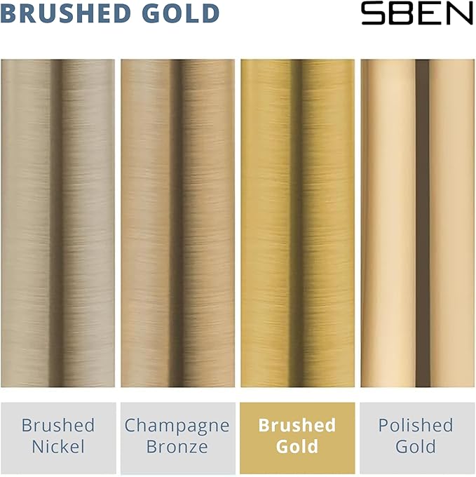 SBEN Built-in Kitchen Sink Soap or Lotion Dispenser Set, Stainless Steel, Gold Brushed Pump, 17 oz PET Bottle, Durable ABS Head, 360° Rotation (Gold Brushed)
