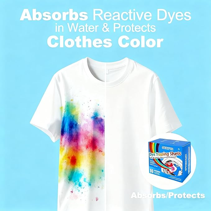 OWNFUN Color Catcher Sheets for Laundry Dye Absorber Sheets Prevent Color Bleeding Fragrance Free Color Grabbers for Mixed Washes Clothes Quilts