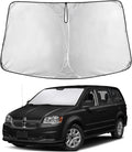 EcoNour Windshield Sun Shade Compatible for Dodge Caravan 2008–2020 | Minivan Front Window Sunshade | Foldable Sun Visor Protector | UV & Heat Blocking | Keeps Interior Cooler