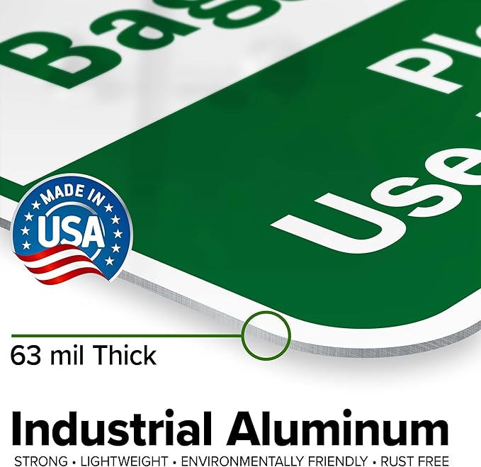 Bagged Trash Only Please Recycle Use The Proper Container Sign, 24x30 Inches, Rust Free .063 Aluminum, Fade Resistant, Made in USA by My Sign Center
