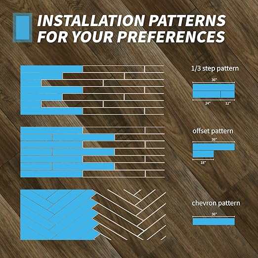 Art3d 36-Pack 54 Sq.ft Peel and Stick Floor Tiles Vinyl Plank Flooring Wood Look, Adhesive and Waterproof Tile Sticker for Bedroom, Living Room, Kitchen, RV in Ashtree