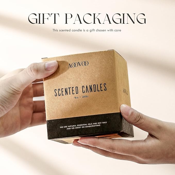 AOOVOO Scented Candles for Men - Candles for Home Scented, Soy Candles, Scented Candles Set, Men Candle Set, Candle Set CBD