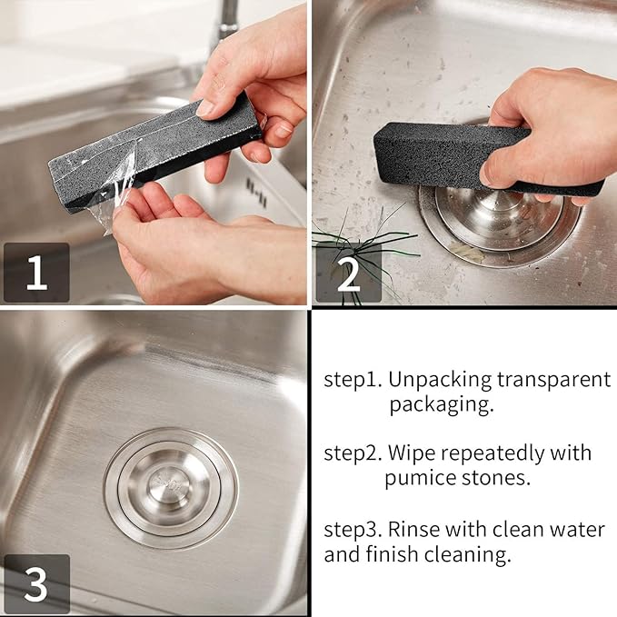 Norme 30 Pack Pumice Stones for Toilet Bowl Cleaning Scouring Pad Pumice Stick Cleaner for Cleaning Toilets, Bathtubs, Grills, Kitchen, Swimming Pools, Sinks, 5.9 x 1.4 x 0.9 Inch(Black)