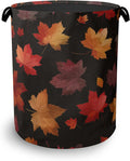 Maple Leaves Laundry Basket,Autumn Foldable Oxford Cloth Tote Bag Laundry Hamper Clothes Storage Bucket Organizer for Bedroom Laundry Storage Dormitories 16" x 20.8"