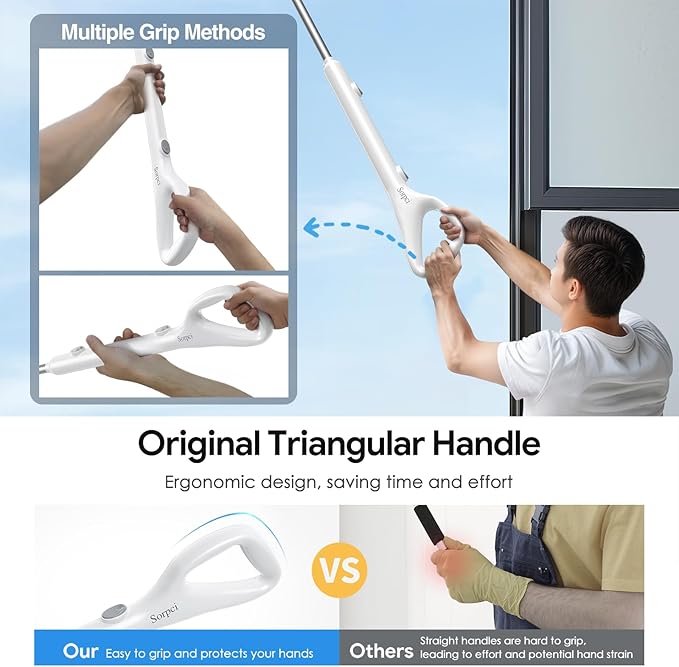 Sorpci Electric Spin Scrubber, 2026 New Cordless Cleaning Brush, Shower Cleaning Brush with 7 Replaceable Brush Heads, Power Scrubber 3 Adjustable Speeds, Detachable Long Handle & IPX7 Waterproof