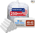 Reli. 40 to 45 Gallon Trash Bags Heavy Duty | 250 Trash Bags | Super Sizeable, Clear, Garbage for Serious Cleanup