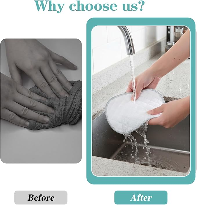 10Pcs Wire Dishwashing Cloth Multipurpose Non Scratch Wire Dishcloth Cleaning Rags with Multi-Layer Cotton Thread Reusable Metal Dish Cloth for Dishes Kitchen Cleaning