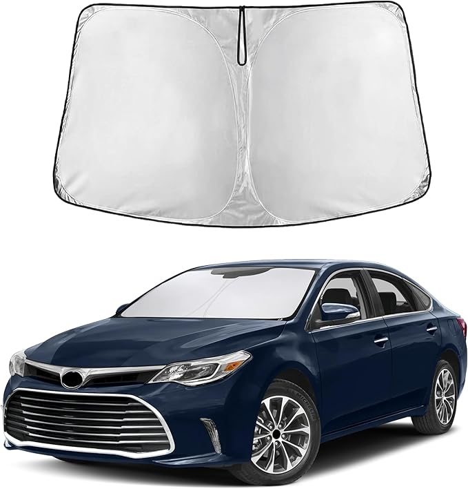 EcoNour Windshield Sun Shade Compatible for Toyota Avalon 2013–2018 | Sedan Front Window Sunshade | Foldable Sun Visor Protector | UV Protection & Heat Reduction