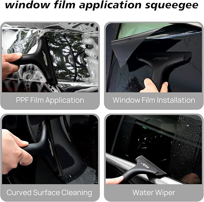 NEWISHTOOL Small Squeegee for Car/Home Use, Window Tint Squeegee for Car Windows, Windshield, Side Mirrors, Shower Squeegee for Bathroom, Shower Glass Door, Tile Walls Cleaning Water Wiper, 3 Pack