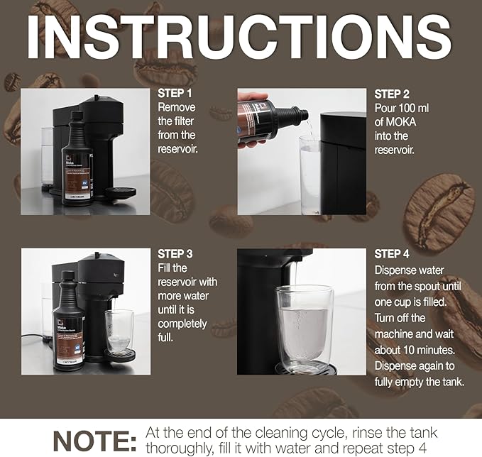 ERRECOM Moka, Coffee Machine Descaler, NSF Registered A3, Compatible with all Coffee Machines and Kettles, Quart bottle