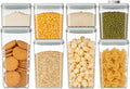 EQI Airtight Food Storage Container with One-Touch Lid, 8-Piece Set (1.3, 2.1, 2.9, 3.6 QT* 2) Stackable Durable BPA-Free for Flour, Cereal & Complete Pantry Organization.