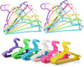 YYaaloa 60pcs Kids Clothes Hangers (6 Colors) Baby Clothes Hangers Childrens Plastic Infant Hangers Very Durable Kids Hangers Toddler's Hangers (6 colors-60pcs)