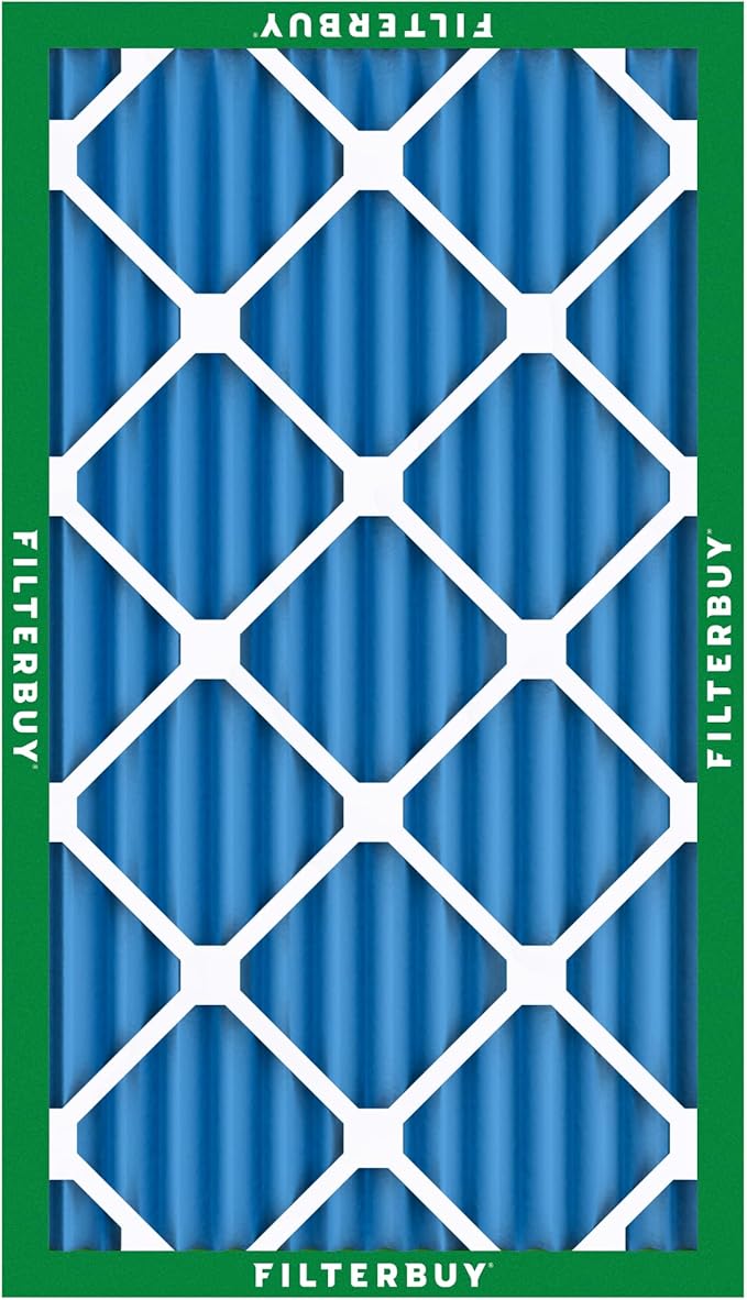 Filterbuy 14x27x2 Air Filter MERV 13 Optimal Smoke & Allergy Defense (5-Pack), Electrostatic Pleated HVAC AC Furnace Filters Replacement, Made in USA (Actual Size: 14.00 x 27.00 x 1.75)