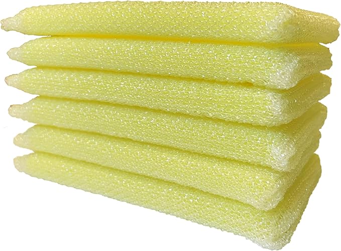 Elite PRO All Purpose Cleaning Pad, 6 Pack, Non Scratch, Dish Sponge, Scrubber, Made in USA. Large Thin Sponge for Kitchen and Household Use. Flexible to Clean Corners and Tight Spaces.