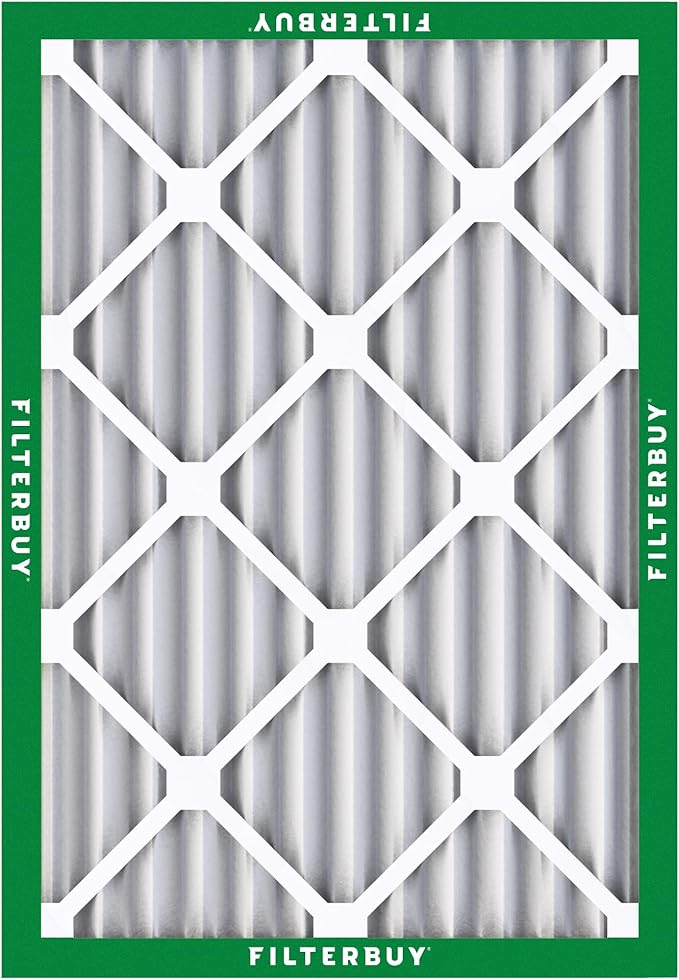 Filterbuy 30x36x2 Air Filter MERV 8 Essential Dust & Allergy Defense (6-Pack), Electrostatic Pleated HVAC AC Furnace Filters Replacement, Made in USA (Actual Size: 29.81 x 35.81 x 1.75)