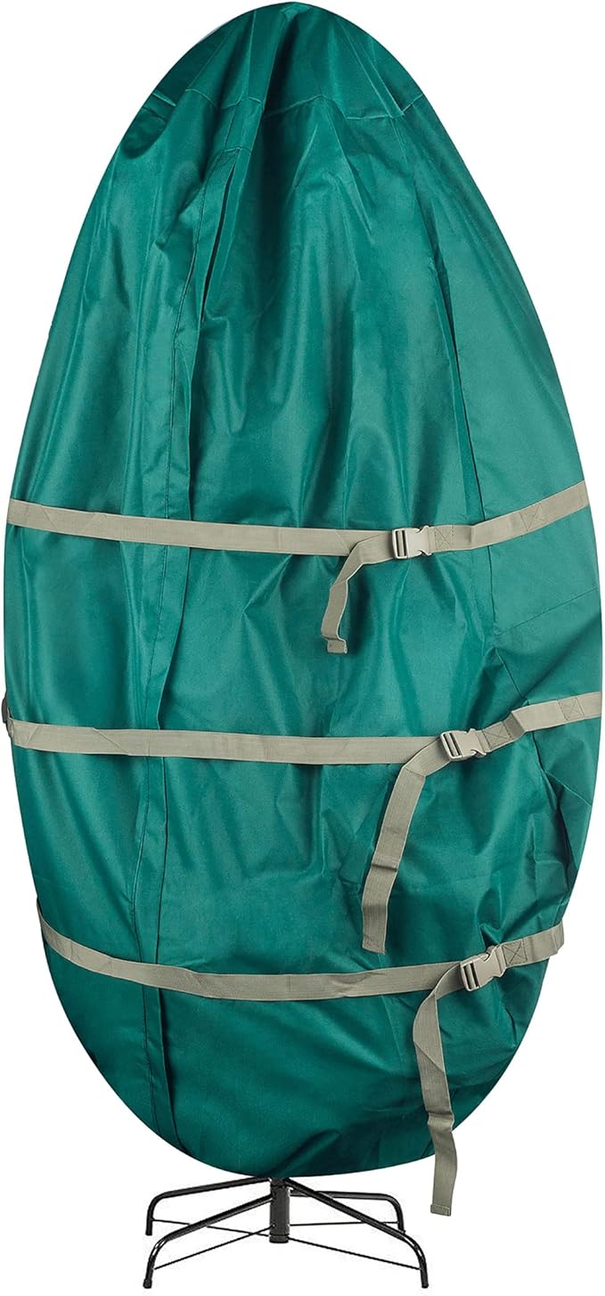 Christmas Tree Storage Bag for Trees up to 6 Ft Tall - Store Artificial Trees Upright and Decorated All Year Long by Elf Stor (Green)
