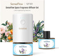SF101 Pro Plug In Air Freshener, Waterless Essential Oil Diffuser, Non-Toxic Aroma Diffuser, Adjustable 120-Day Natural Scent Mist, Covers 1000 Sq Ft- Free 30ml Coastal Blossom