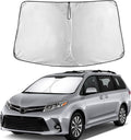 EcoNour Windshield Sun Shade Compatible for Toyota Sienna 2011–2020 | Minivan Front Window Sunshade | Foldable Sun Visor Protector | Blocks UV Rays & Keeps Cabin Cooler