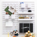 RIVTUN Wall-Mounted Pegboard Kit, 25.2" x 25.2" Organizer Panel – Large, Cost-Effective & Nail-Free Installation White