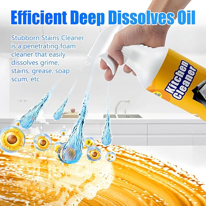 YAGUAN FIELL Heavy-Duty Kitchen Degreaser Foam Cleaner, Clean Kitchen Oil Stains Spray, Multi functiona Foam Cleaner Spray