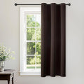 ChrisDowa Blackout Curtains 54 Inches Long for Living Room, Grommet Thermal Insulated Room Darkening Curtains for Bedroom (1 Panel Set, Brown, 38W x 54L)