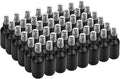 BILLIONSTARS 48 Pack 2oz Glass Boston Round Bottle with Fine Mist Sprayer - Black Frosted - Essential Oils, Bath, Beauty, Hair & Cleaning - Leakproof Travel Bottles