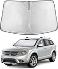 EcoNour Windshield Sun Shade Compatible for Dodge Journey 2009-2020 Front Window Sunshade Foldable Sun Visor UV & Heat Blocking Protection