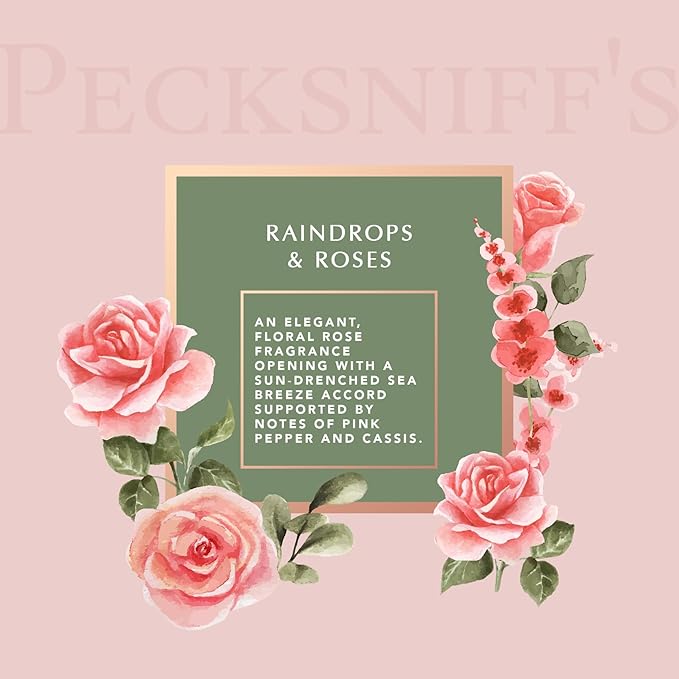 Pecksniffs Prestige 500ml Bath Soak Decanter Raindrops & Roses