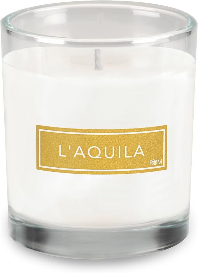 L’Aquila Luxury Scented Candles, Natural Plant Based Wax with Bergamot and Fig Notes, Long Lasting 60 Hours Burn Time, 9oz Glass Jar Candles for Home, Relaxation & Gifts