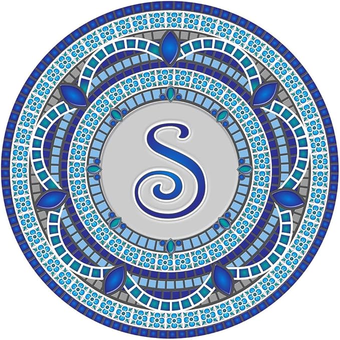 Skip's Garage Custom Monogram Decorative Pool Art - Mosaic Pool Art - Choose Your Size & Personalization - Easy Drop-in Installation