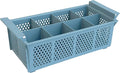 PROLISOK Flatware Rack – 8-slot Plastic Cutlery Basket – Large 16" Organizer for Knives, Forks, Spoons, Silverware, Kitchen Utensils, Essentials, Craft & Office Supplies – Dishwasher Basket
