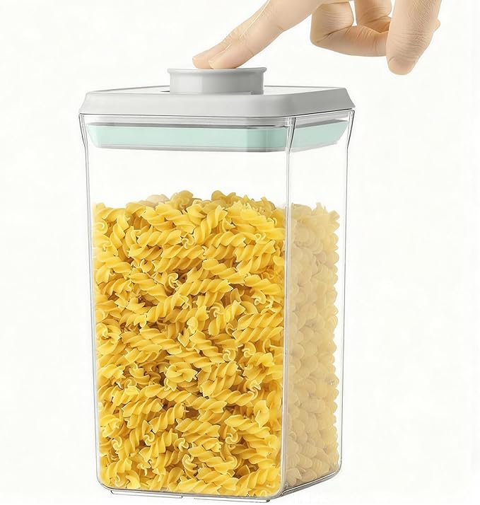 Cozey Daily Airtight Food Storage Container Pop Containers With Lids, Bpa Free for Spaghetti Cereal Flour Rice Kitchen Organizer (rectangle 2050ml / 2.05qt)