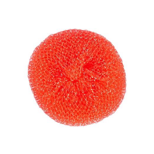 Restaurantware Plastic Dish Scrubbers 40 Pack 2.953 x 2.953 x 0.984 Inches Durable Non-Scratch Scrubbers Plastic Mesh Cleaning Pads Easy Grip Assorted Colors for Multi-Surface Cleaning