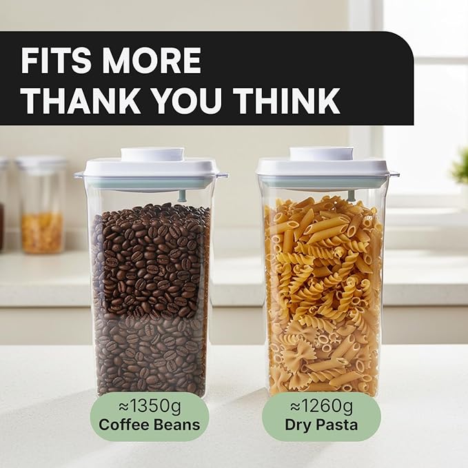 iChewie Bop Top | Airtight Meal Prep Containers with Lids | Food Storage Container Sets | Snack and Overnight Oats Fridge Organizer | Pantry and Kitchen Organization