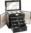 Large Jewelry Organizers and Storage, Jewelry Box for Women 5 Layers Jewelry Organizer, Large Jewelry Boxes & Organizers for Women, Black