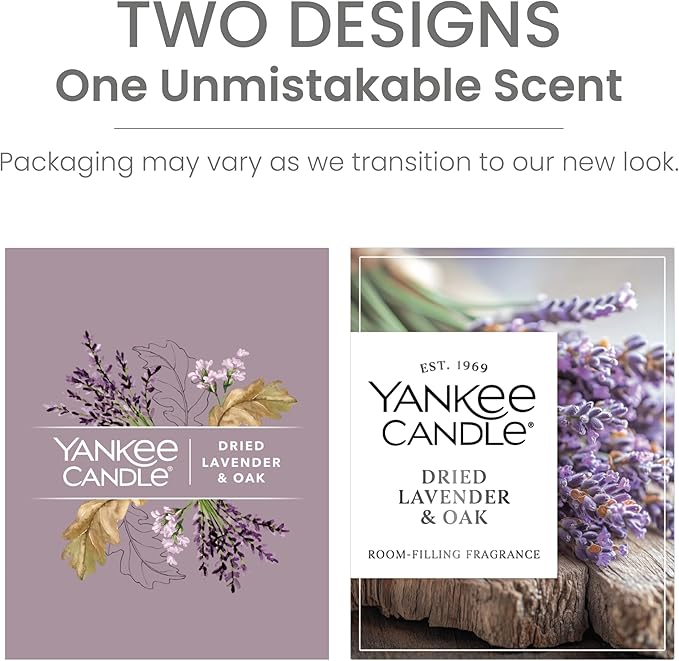 Yankee Candle Large Tumbler Scented Candle with up to 80 Hour Burn Time, Premium Plant Wax Blend for Consistent Burn, 20 oz Tumbler Candle with Room Filling Fragrance, Dried Lavender & Oak