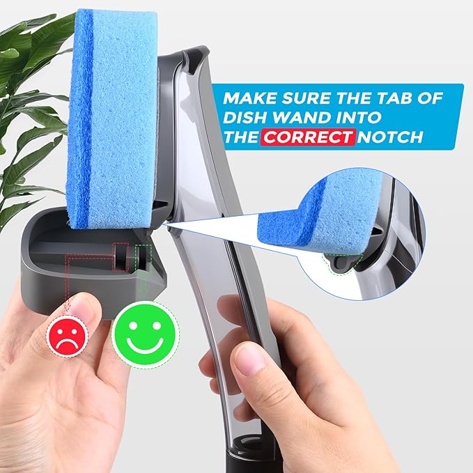 Dish Wand Holder Compatible with Scotch-Brite Dishwand, Silicone Dish Brush Holder, Auto-Drain Organizer for Kitchen Sink