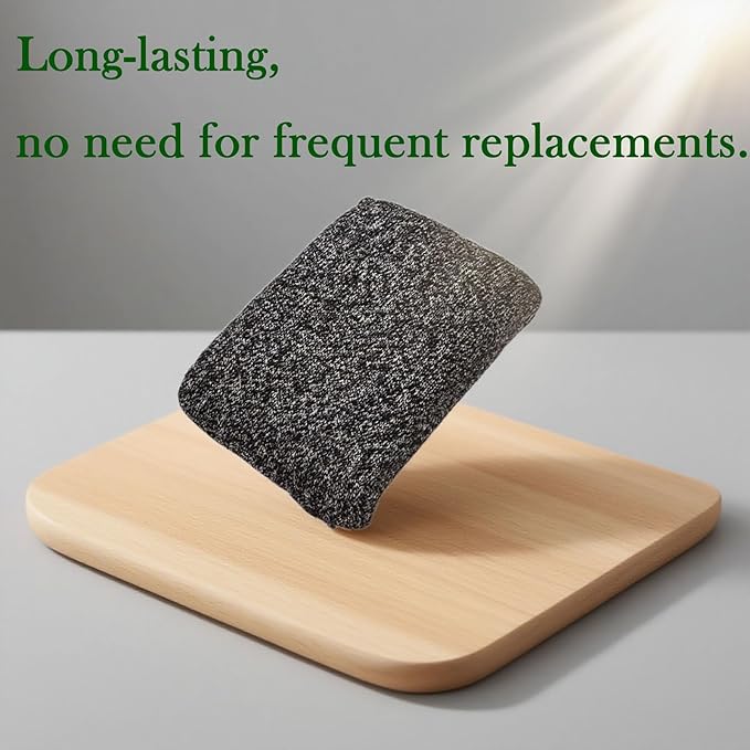 Heavy Duty Kitchen Sponge, 2-Pack Grey Scrubber, Scratch-Free and Cut-Resistant for Non-Stick Cookware, Multi-Purpose Cleaning Supplies for Kitchen and Bathroom Sinks