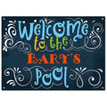 Custom Pool Sign, Welcome To The Pool Fun Colors For Pool Décor Sign, 10x14 Inches, Rust Free .040 Aluminum, Fade Resistant, Made in USA by Sigo Signs