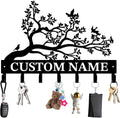 Personalized Custom Name Birds of Trees Wall Key Hooks,Metal Birds of Trees Art Clothes Hooks,Metal Birds of Trees Wall Home Storage Decorative,For Front Door, Hallway, Kitchen, Bedroom(Style B)