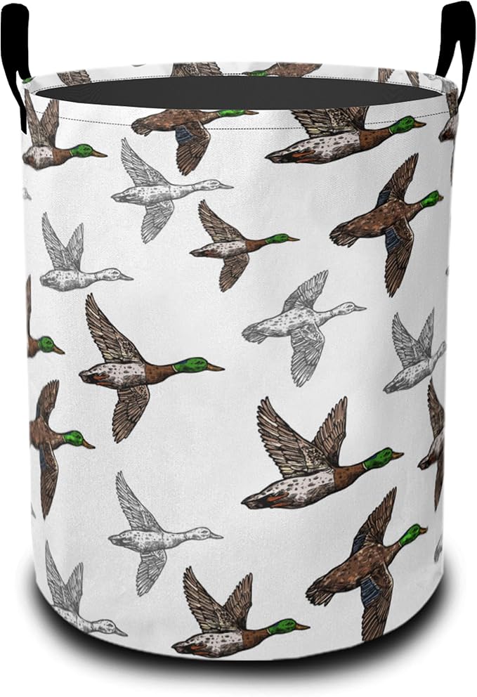 Laundry Basket-Cute Geese Foldable Waterproof Oxford Cloth Funny Tote Bag Laundry Hamper Clothes Storage Bucket Organizer For Bathroom/Laundry Storage/Bedroom Storage Basket